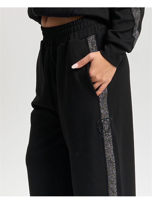 Pantaloni donna Gaelle Paris A Palazzo Con Bandine GAELLE PARIS | GAABW07601NE01